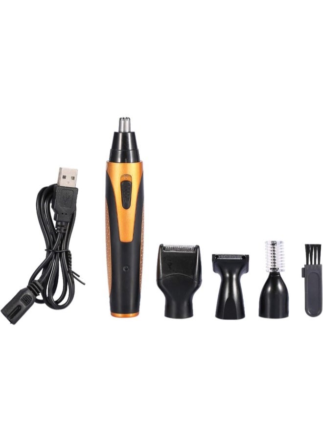 4 in 1 Rechargeable Men Nose Ear Temple Hair Trimmer, Electric Beard Eyebrow Clipper Shaving Kit