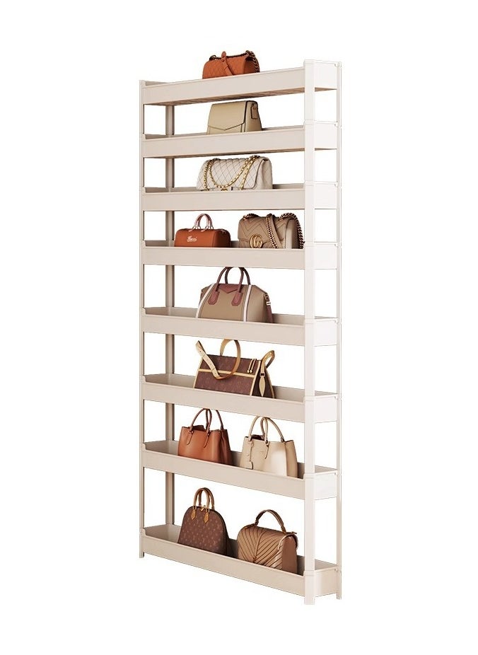 Door-Mounted Bag Storage Rack, Narrow Slot Shelf, Small Trolley, Large Capacity, Multi-Layer Ultra-Thin Storage Cabinet