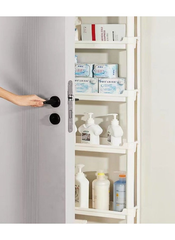 Door-Mounted Bag Storage Rack, Narrow Slot Shelf, Small Trolley, Large Capacity, Multi-Layer Ultra-Thin Storage Cabinet