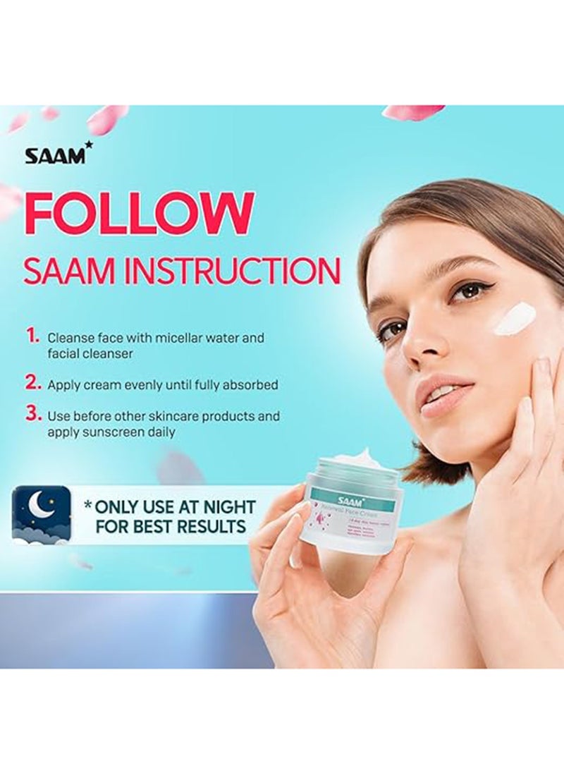 SAAM Renewal Face Cream | Melasma, Freckles, Age Spots & Dark Spots | With Alpha Arbutin and Kojic Acid | 50g