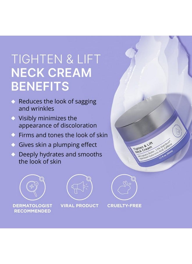 Neck Firming Cream - Anti-Aging Neck Cream For Tightening And Wrinkles For An Even Skin Tone And Neck Lift - With Pro-Active Firming Complex, 1.7 Oz