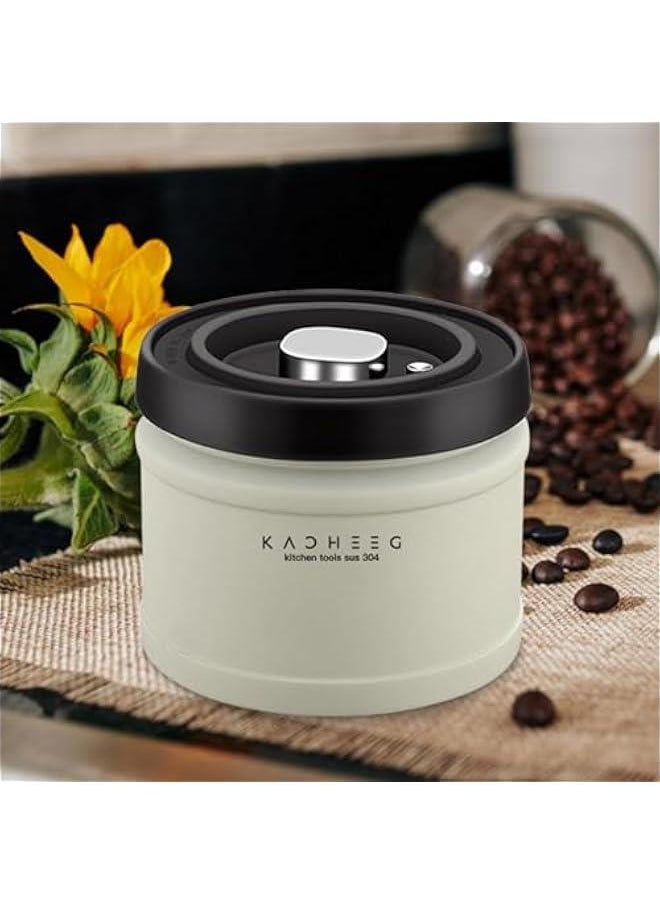 Coffee Canister, Stainless Steel Jar with Vacuum Pump, Coffee Jar Sealed Storage Container, Airtight Coffee Container, Coffee Beans Storage Canister (1100ml)