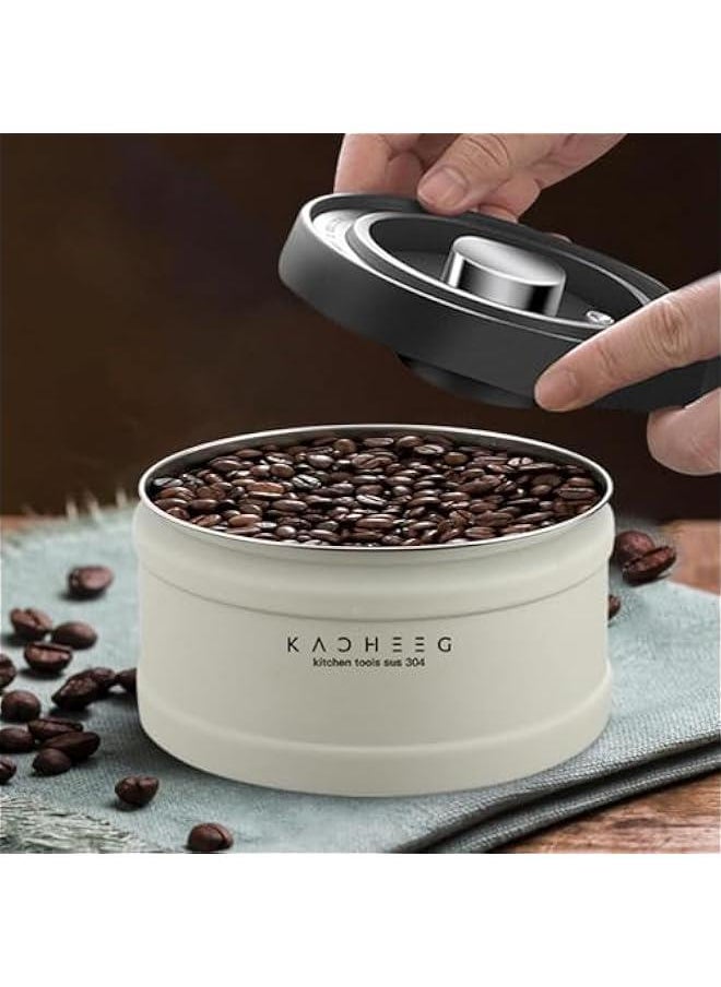 Coffee Canister, Stainless Steel Jar with Vacuum Pump, Coffee Jar Sealed Storage Container, Airtight Coffee Container, Coffee Beans Storage Canister (750ml)