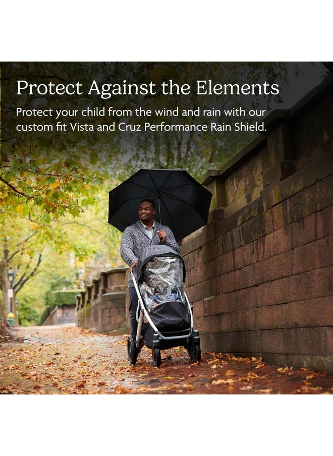 Performance Rain Shield For Vista And Cruz Strollers / Waterproof And Windproof Coverage / Ventilated Design / Quick Attachment / Easy Access To Child