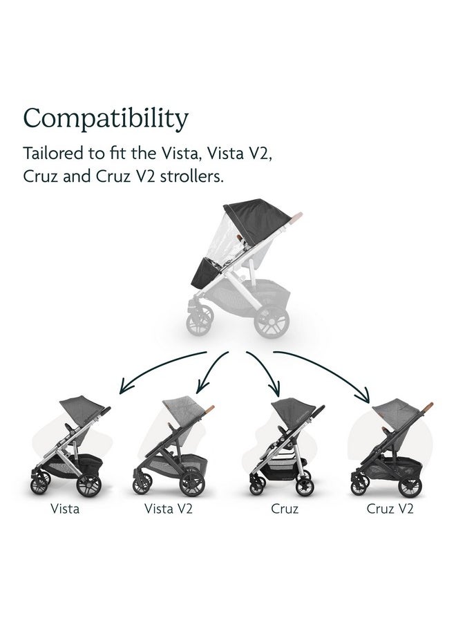 Performance Rain Shield For Vista And Cruz Strollers / Waterproof And Windproof Coverage / Ventilated Design / Quick Attachment / Easy Access To Child