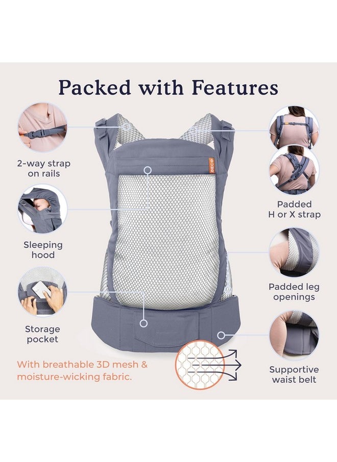 Beco Toddler Carrier With Extra Wide Seat - 100% Polyester 3D Performance Mesh Toddler Carrying Backpack Style And Front-Carry -Lightweight & Breathable Child Carrier -Toddler Sling Carrier 20-60 Lbs