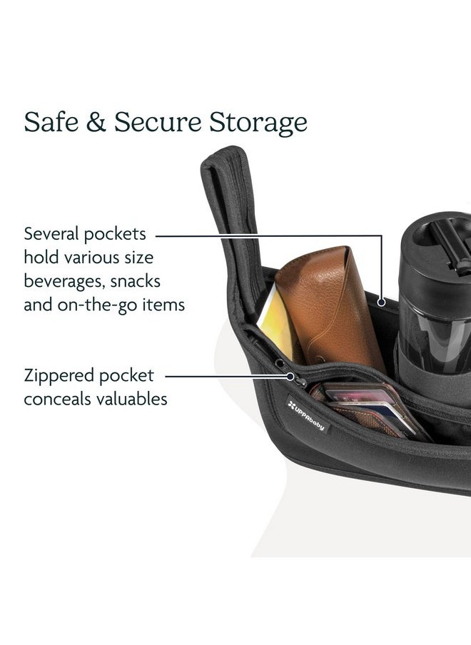 Carry-All Parent Organizer Fits On Vista, Cruz, Minu, G-Series Strollers Secure Zippered Pocket + Beverage Compartments