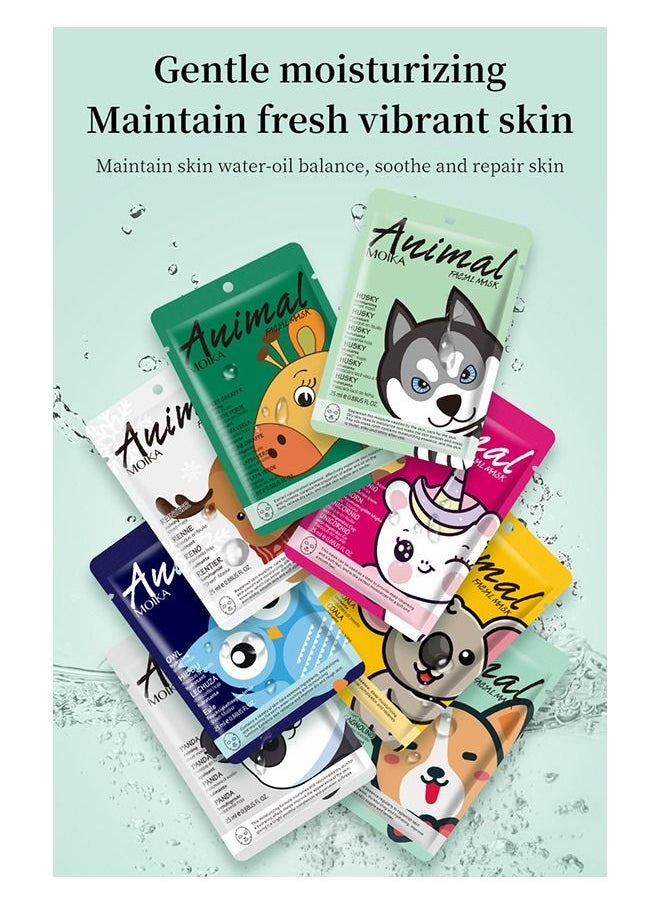 8-Piece Natural Sheet Masks - Arbutin Facial Mask - Facial Skincare - Treatment Mask - Home SPA - Anti-Aging - Moisturizing - for All Skin Types - 25mL