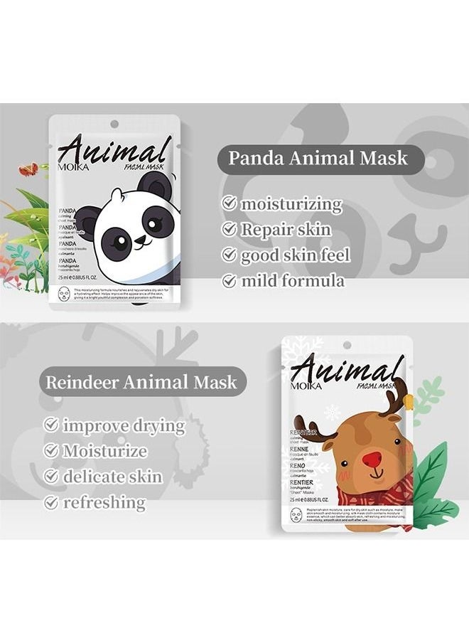 8-Piece Natural Sheet Masks - Arbutin Facial Mask - Facial Skincare - Treatment Mask - Home SPA - Anti-Aging - Moisturizing - for All Skin Types - 25mL