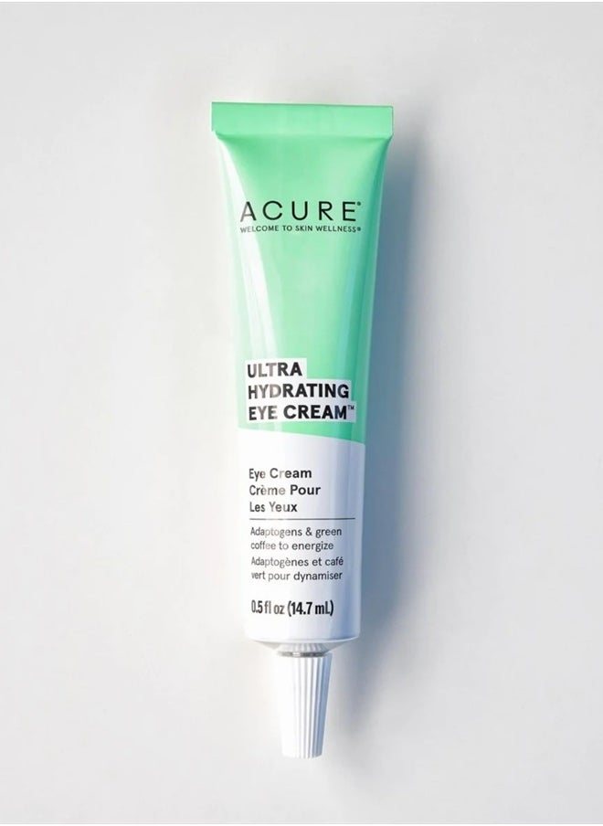 ACURE Ultra Hydrating Eye Cream - Morning Eye Moisturizer with Green Coffee Oil & Adaptogens - for Puffiness Reducer and Bags Under Eyes Dark Circle Brightener - All Natural, Vegan Extract - 0.5 Fl Oz