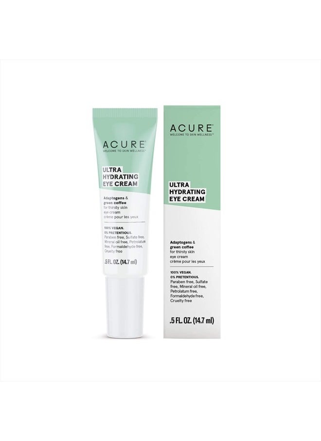 ACURE Ultra Hydrating Eye Cream - Morning Eye Moisturizer with Green Coffee Oil & Adaptogens - for Puffiness Reducer and Bags Under Eyes Dark Circle Brightener - All Natural, Vegan Extract - 0.5 Fl Oz