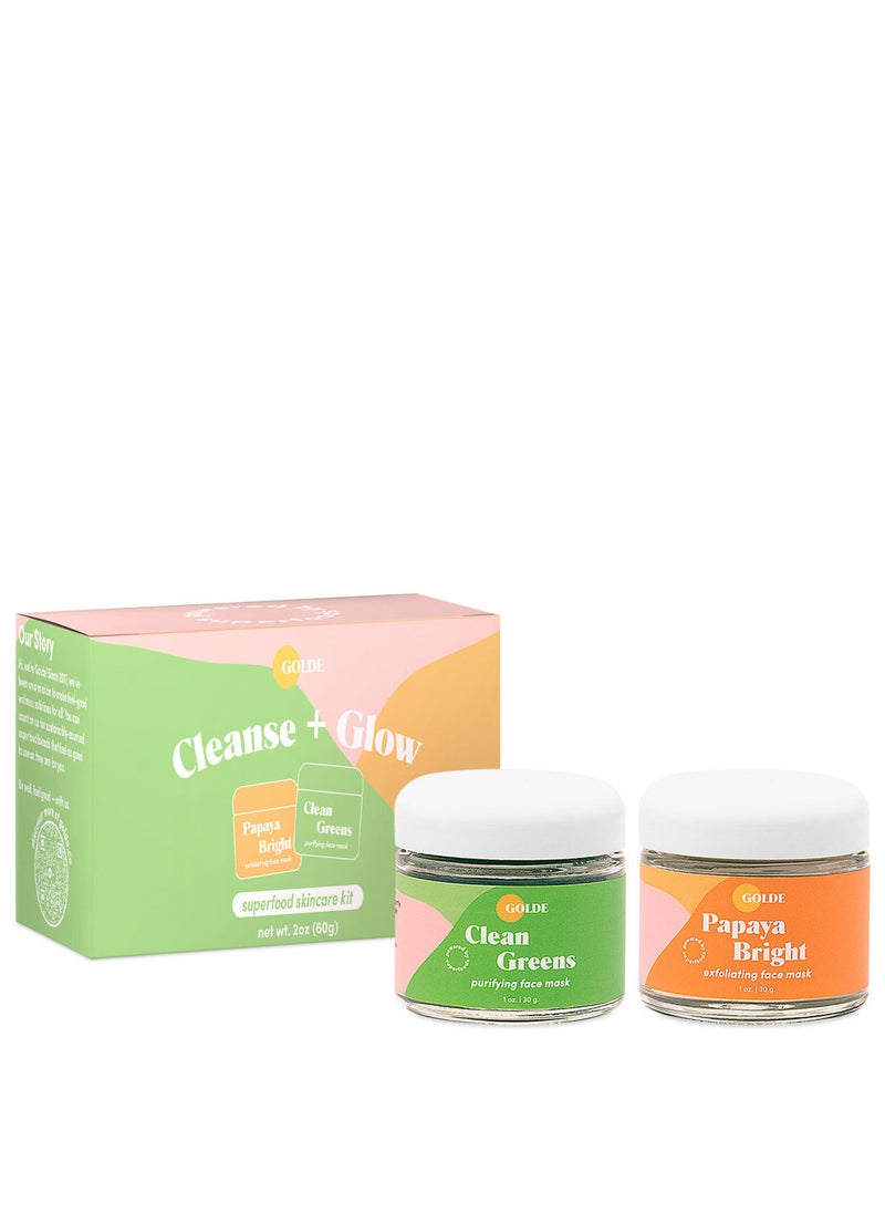 GOLDE Cleanse + Glow Superfood Skincare Kit