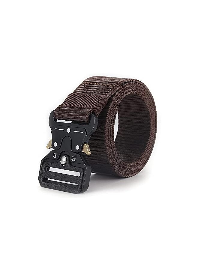 Nylon Military Waist Tactical Belt for Men Heavy Duty Canvas Outdoor Webbing Belt Adjustable Military Style Nylon Belts with Metal Buckle Enclosed in an Elegant Gift Box