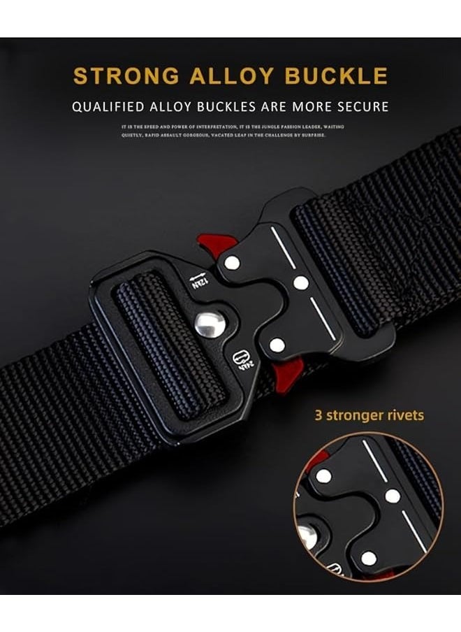 Style Tactical Belts for Men Adjustable Military Style Quick Release Metal Buckle Belt, 1.5