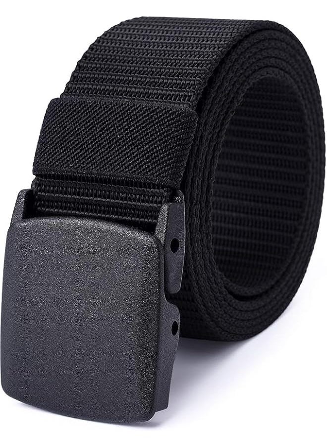 Beep-Free Airport Security Belt for Men & Women – Cotton & Nylon Belt, Metal Free Buckle Belt; TSA-Approved, Stylish Travel & Golf Belt