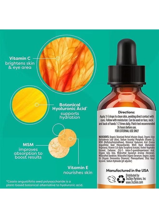 Vitamin C Facial Serum Original Liquid,Delicate And Moisturizing,Vitamin C supplemental Nutrition,Skin Brightening Essence For Dark Spots,Dark Skin,Neck Lines And Skin Absorption