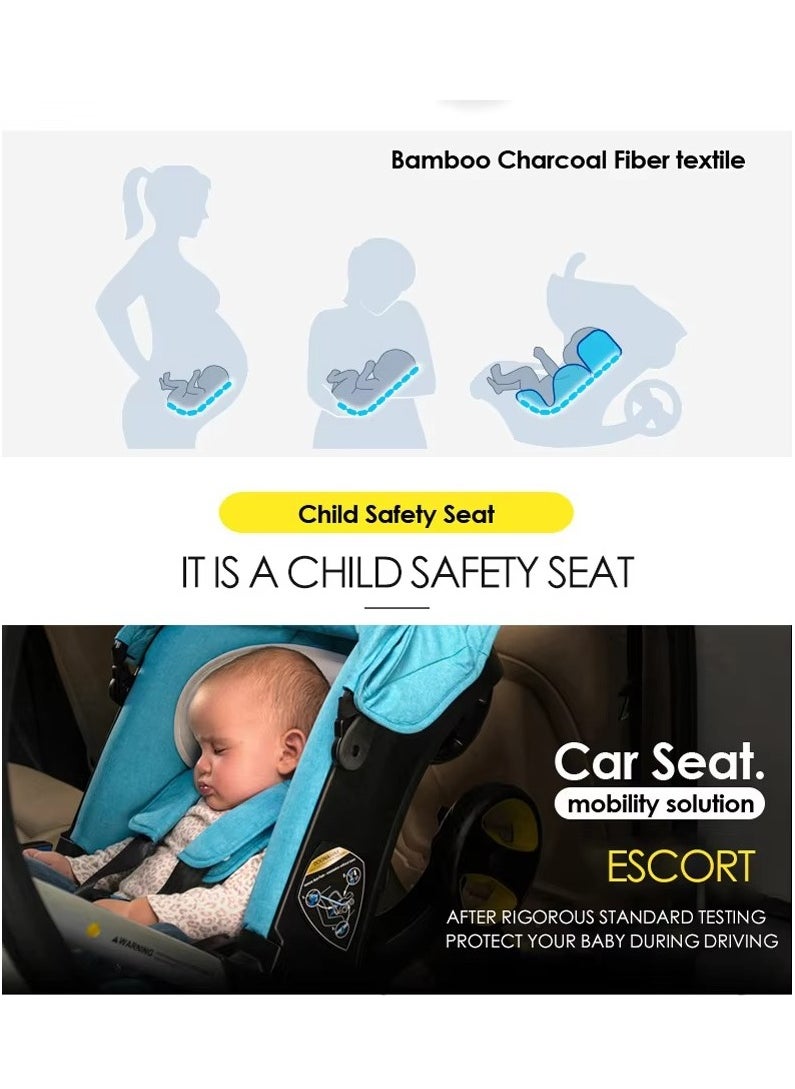 2-in-1 Car Seat & Stroller | World’s First Fully Integrated Travel System | Seamless Transition from Car to Stroller in Seconds | Ergonomic Newborn Support & Side-Impact Protection | Lightweight, Compact, and Durable with Rust-Free Aluminum Frame | Certified for Air Travel & Public Transport