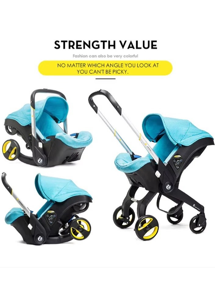 2-in-1 Car Seat & Stroller | World’s First Fully Integrated Travel System | Seamless Transition from Car to Stroller in Seconds | Ergonomic Newborn Support & Side-Impact Protection | Lightweight, Compact, and Durable with Rust-Free Aluminum Frame | Certified for Air Travel & Public Transport