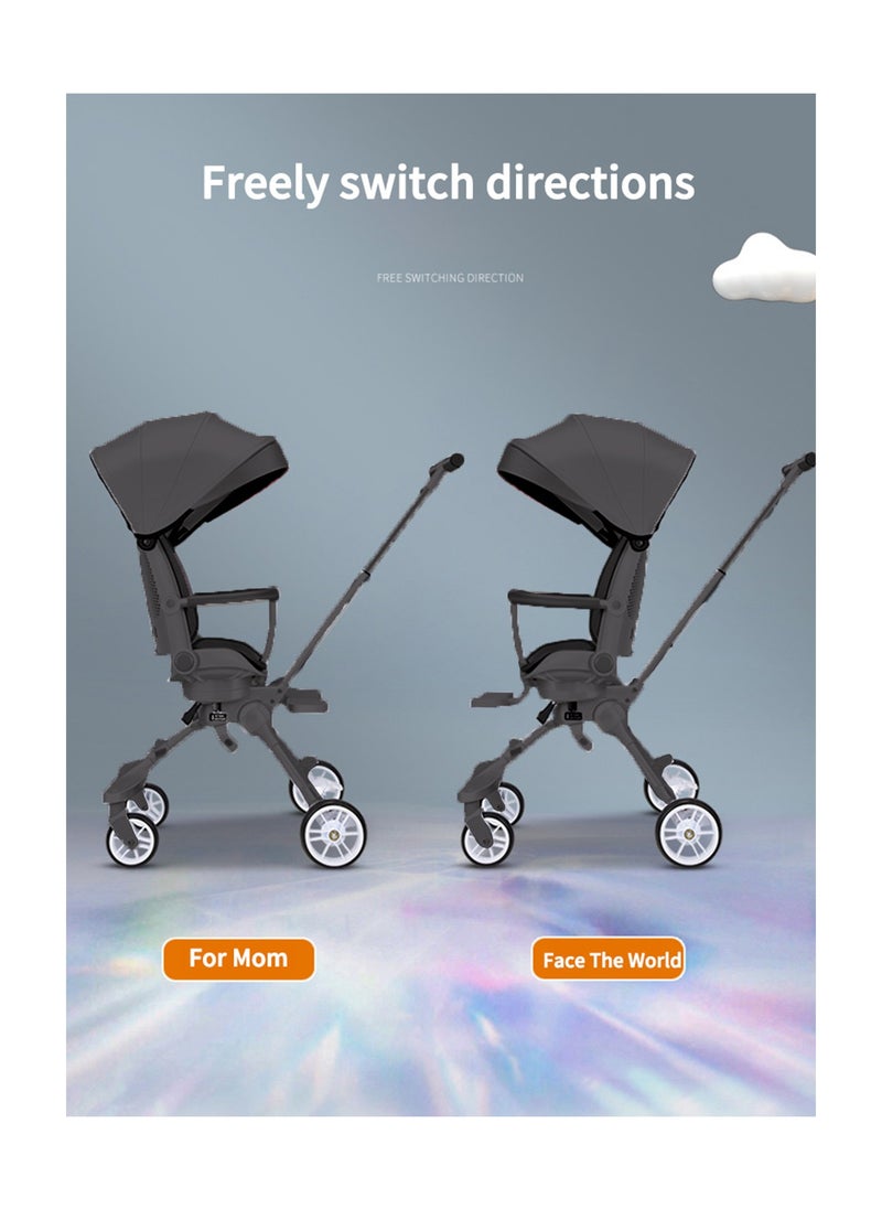 One-button Folding Can Sit And Lie Flat Two-way Stroller