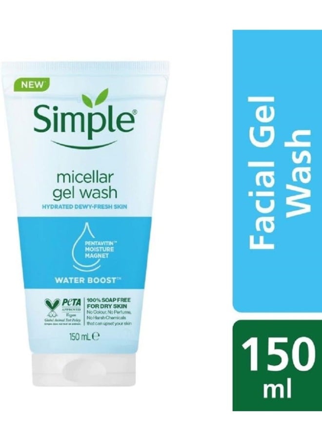 Simple Micellar Gel Wash Hydrated Dewy- Fresh Skin Pack of 2