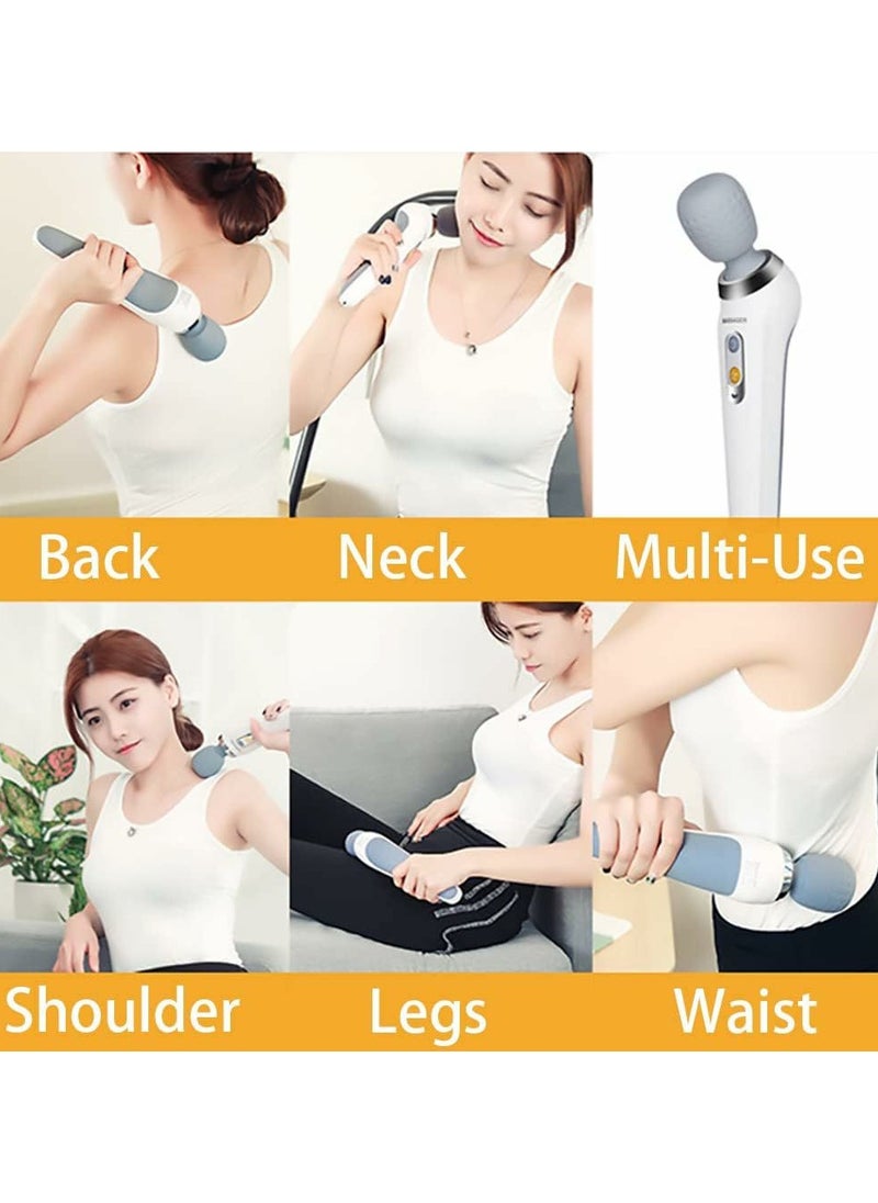 Handheld Multifunctional Massager, portable Massager, Electric Rechargeable Massager With Long Battery Life, Muscle Relaxation, Portable device, 5 Massage Modes, For Men and Women, White