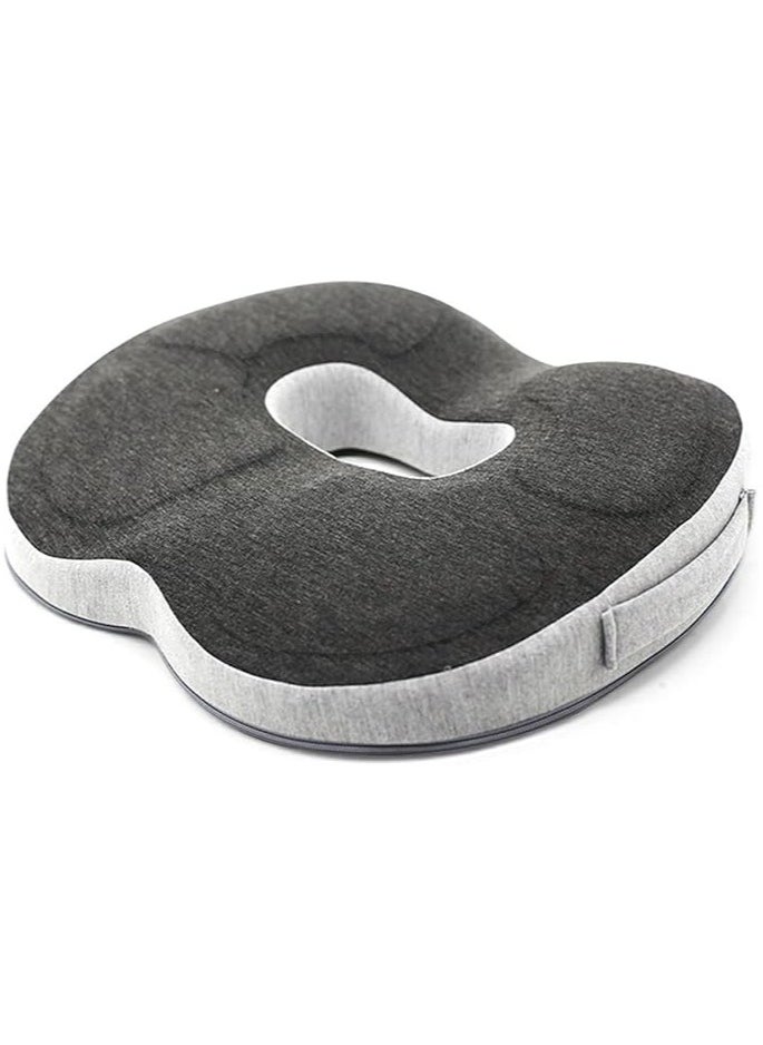 Seat Cushion for Office Lumbar Support Pillow Chair Memory Foam Seat Cushion for Sciatica Back Support Pillow Chair Pads Reduce Tailbone Pressure HYKTZ O Dark Grey.