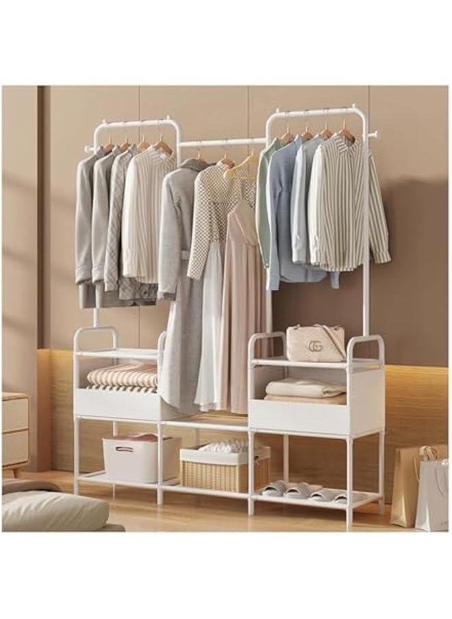 Clothes Rack, Clothing Rack with Storage Bag, Garment Rack, Non-woven Shelves for Shoes, Clothes Rack for Bedroom, Hallway, Entryway (28-01)