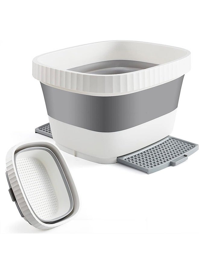 Foldable foot washing bucket, suitable for home use with massage function，space-saving,relieve daily fatigue