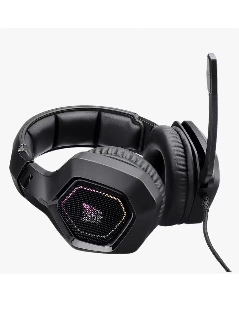 K10 Gaming Headset with Surround Sound Pro – Noise Canceling Gaming Headphones with Mic & RGB LED Light – Comfortable Over-Ear Cushions, Clear Communication, Compatible with PC, PS4, Xbox, Mobile Gaming