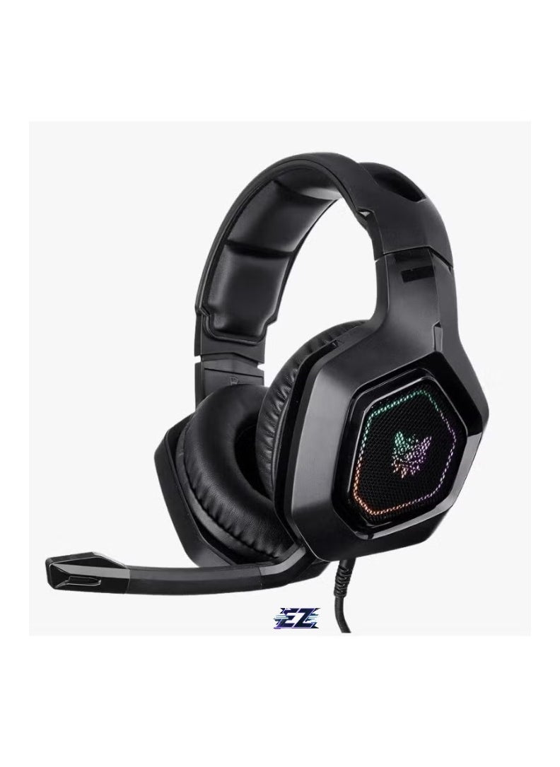 K10 Gaming Headset with Surround Sound Pro – Noise Canceling Gaming Headphones with Mic & RGB LED Light – Comfortable Over-Ear Cushions, Clear Communication, Compatible with PC, PS4, Xbox, Mobile Gaming