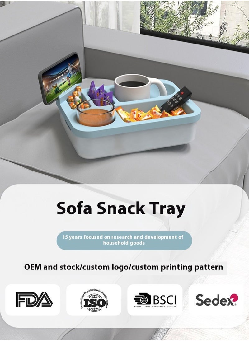 Portable silicone snack storage box/tray