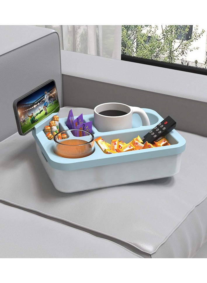 Portable silicone snack storage box/tray