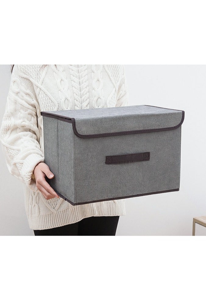 The clothes cloth art receive box, may fold receive box dustproof receive box, take the lid receive basket wardrobe to arrange the box