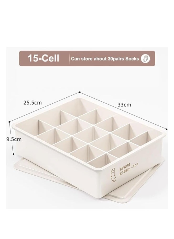 Underwear Storage Organizer Wardrobe Clothes Storage Box Plastic Drawer Organiser for Underwear Socks Bras Panties Scarf