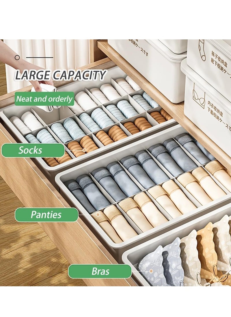 Underwear Storage Organizer Wardrobe Clothes Storage Box Plastic Drawer Organiser for Underwear Socks Bras Panties Scarf