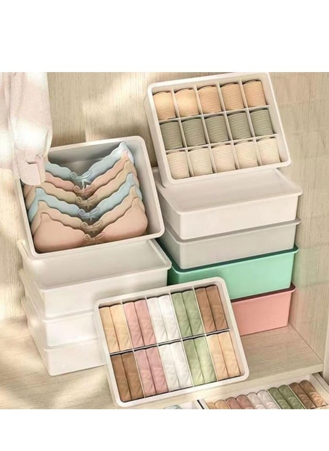 Underwear Storage Organizer Wardrobe Clothes Storage Box Plastic Drawer Organiser for Underwear Socks Bras Panties Scarf