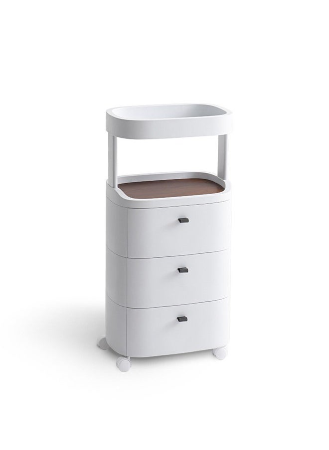 Modern 3-Drawer Storage Chest in White - 30x41.5x73 CM