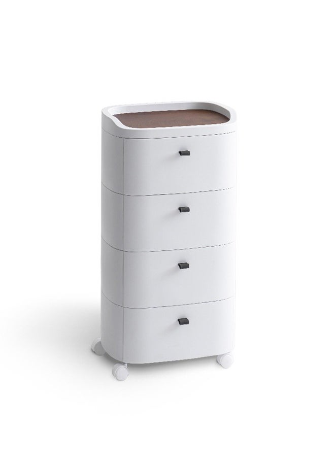 Modern 3-Drawer Storage Chest in White - 30x41.5x73 CM