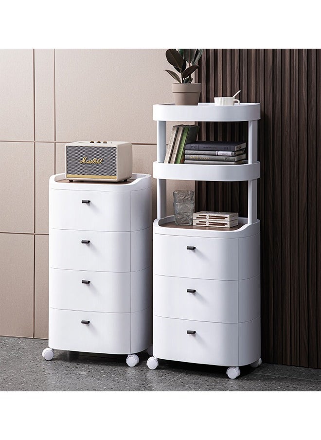 Modern 3-Drawer Storage Chest in White - 30x41.5x73 CM