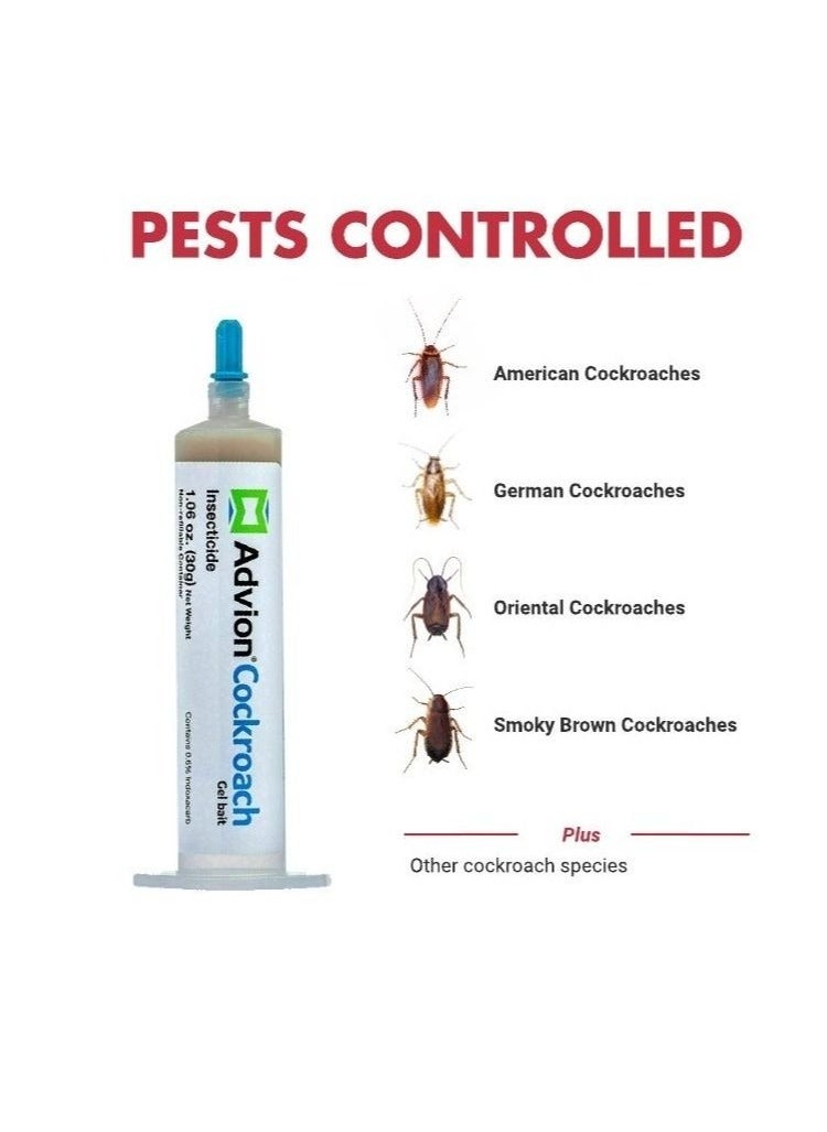 Advion Cockroach Gel Bait Bug Repeller Gel Trap 30g Pack Of 4