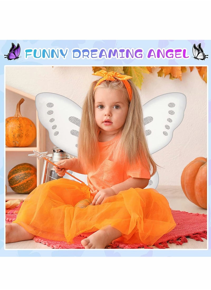 Butterfly Fairy Wings 2 Pieces Butterfly Wing Dress Up Costume Accessory  Wing for Kids Fairy Wings for Princess Birthday Party Makeup Play Play House Show