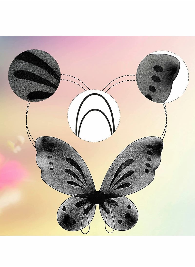 Butterfly Fairy Wings 2 Pieces Butterfly Wing Dress Up Costume Accessory   Wing for Kids Fairy Wings for Princess Birthday Party Makeup Play Play House Show