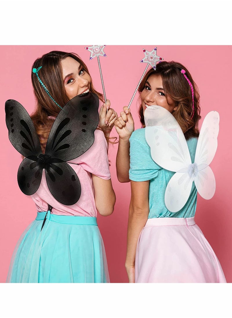 Butterfly Fairy Wings 2 Pieces Butterfly Wing Dress Up Costume Accessory   Wing for Kids Fairy Wings for Princess Birthday Party Makeup Play Play House Show