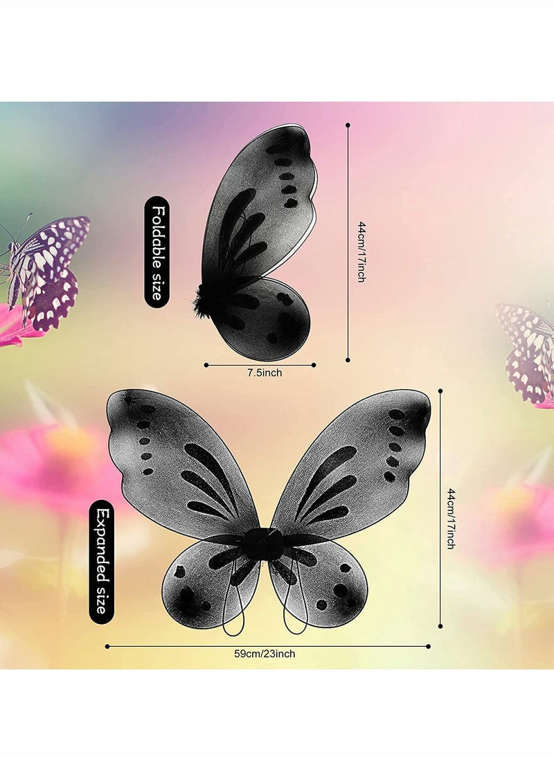 Butterfly Fairy Wings 2 Pieces Butterfly Wing Dress Up Costume Accessory   Wing for Kids Fairy Wings for Princess Birthday Party Makeup Play Play House Show