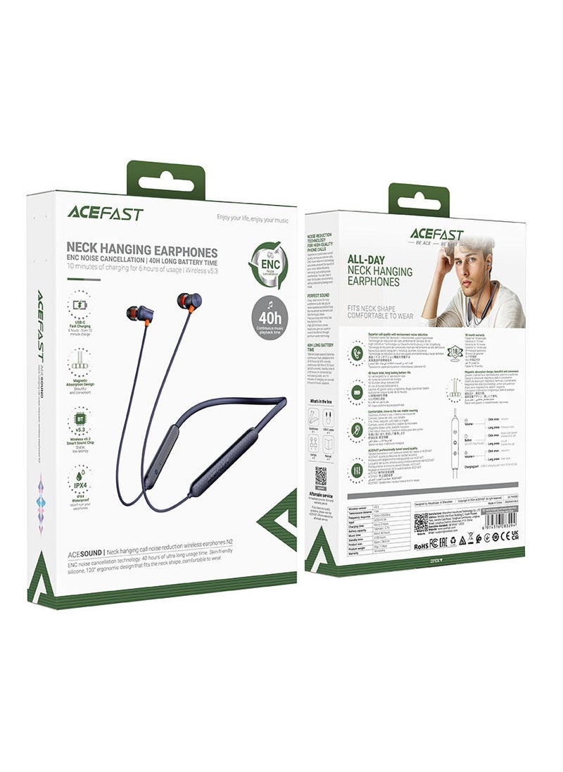 N2 Neck Hanging Call Noise Reduction Wireless Earphones
