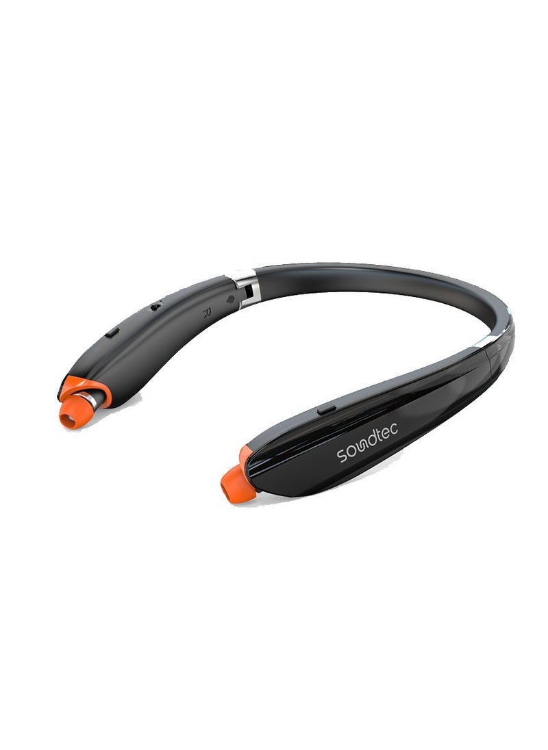 Porodo Soundtec Bluetooth Neck Band with Extendable Earbuds