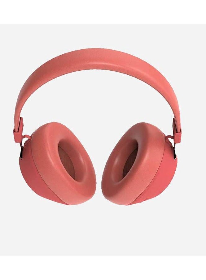 Portable Bluetooth Headphones With Noise Cancelling Soundtec -Red Pink