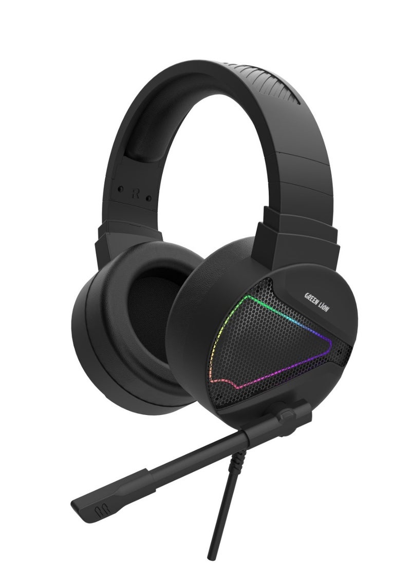 GP27X Gaming Headphone /High-Definition Audio / Comfortable to Wear / Durable Build /Wide Combability/ 3.5mm Audio Jack / Omni-Directional Microphone / Music / 2.1m Wired Headphone  - Black