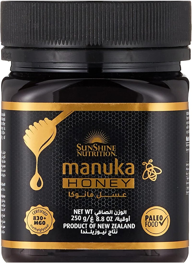 Manuka Honey 830+ MGO, 8.8Oz | Natural Sweater | Antioxidant | 100% Pure & Multifunctional Superfood | 250 Grams