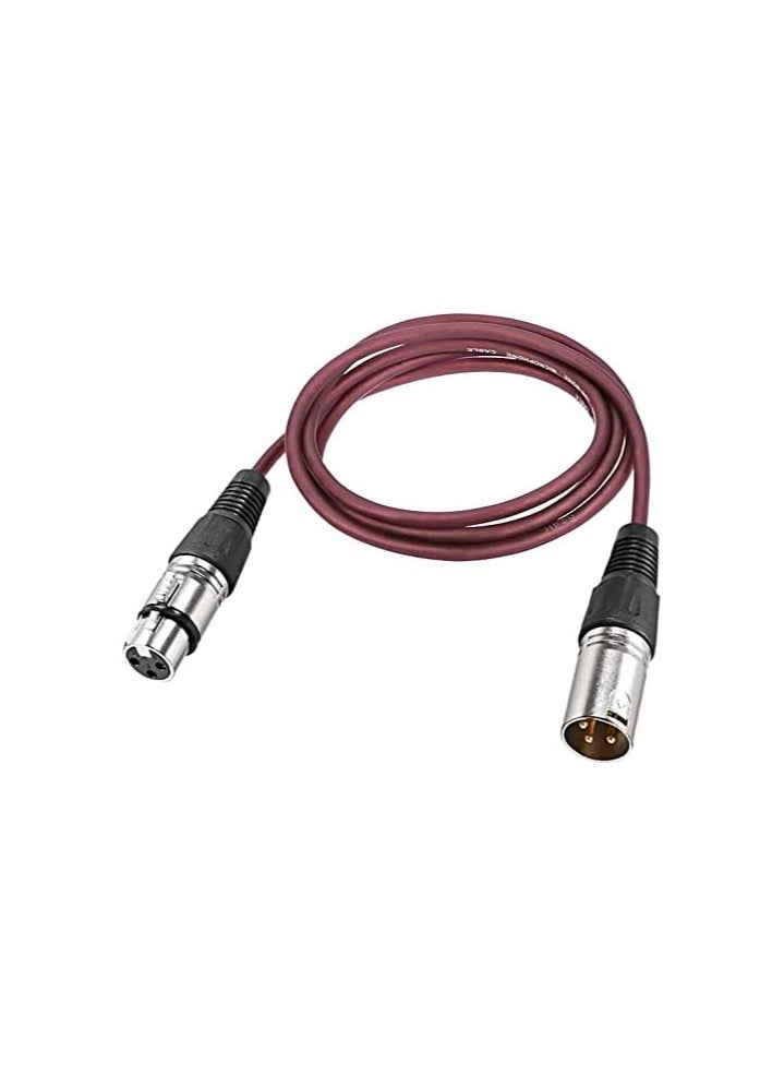 XLR Male to XLR Female Cable Line for Microphone Video Camera Sound Card Mixer Silver Tone XLR Brown Line 2M 6.56ft